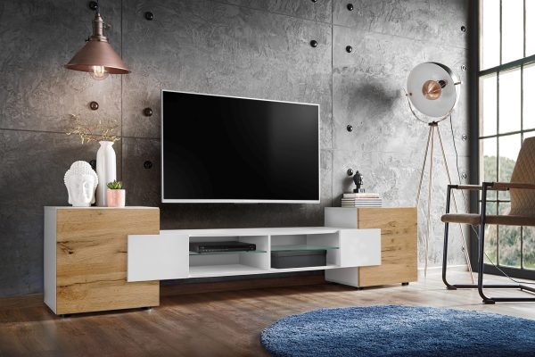 Armoire RTV Merano, Blanc/Wotan – Image 2