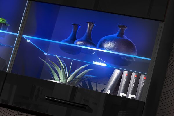 Ensemble de meubles RTV Foggia, noir/noir – Image 8