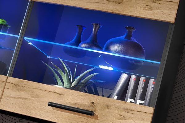 Ensemble de meubles RTV Foggia, Wotan/Noir LED RVB – Image 8