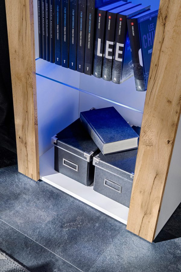 Armoire Tivoli, Wotan/éclairage LED blanc Bleu – Image 5