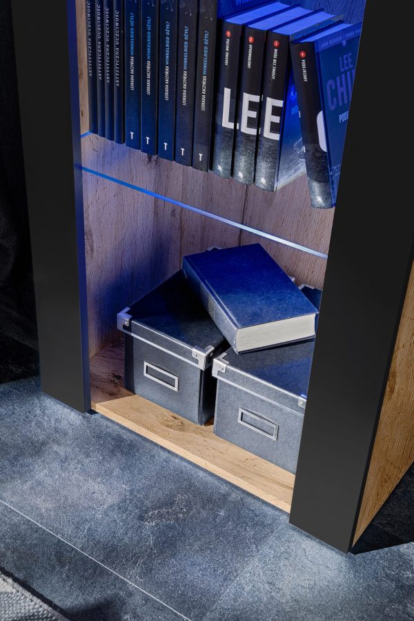 Armoire Tivoli, noir/éclairage LED RVB Wotan – Image 5