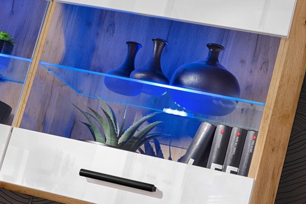 Ensemble de meubles RTV Foggia, blanc/Wotan Éclairage LED RVB – Image 8