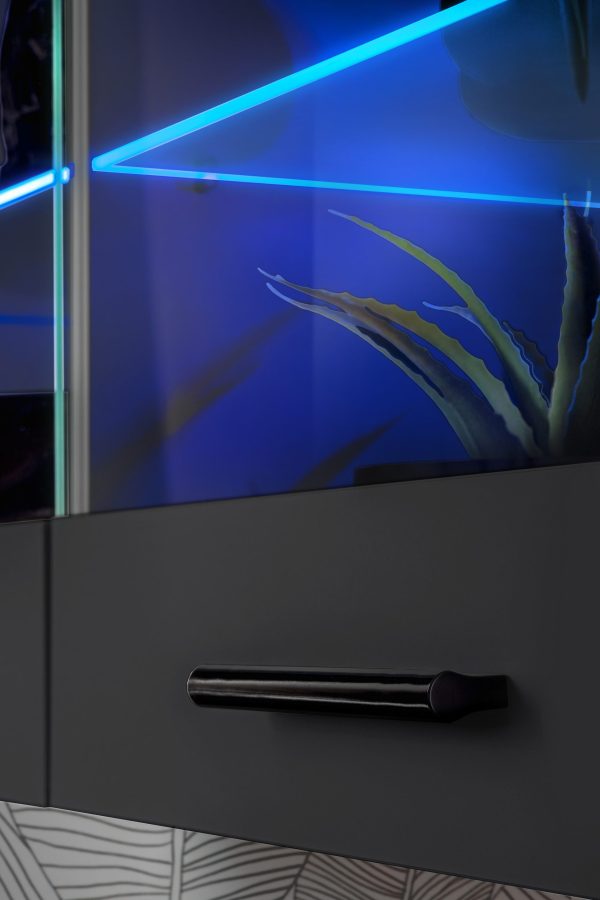 Étagère suspendue Savona, noir/noir Éclairage LED RVB – Image 5