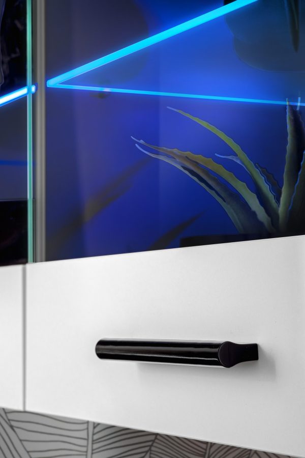 Ensemble de meubles RTV Foggia, blanc/noir LED RVB – Image 7
