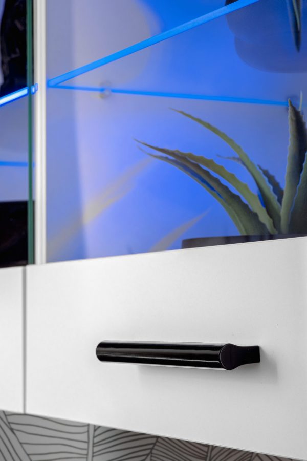 Ensemble de meubles RTV Foggia, blanc/éclairage LED RVB blanc – Image 7