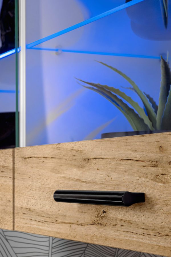 Ensemble de meubles RTV Foggia, Wotan/Blanc LED RVB – Image 7