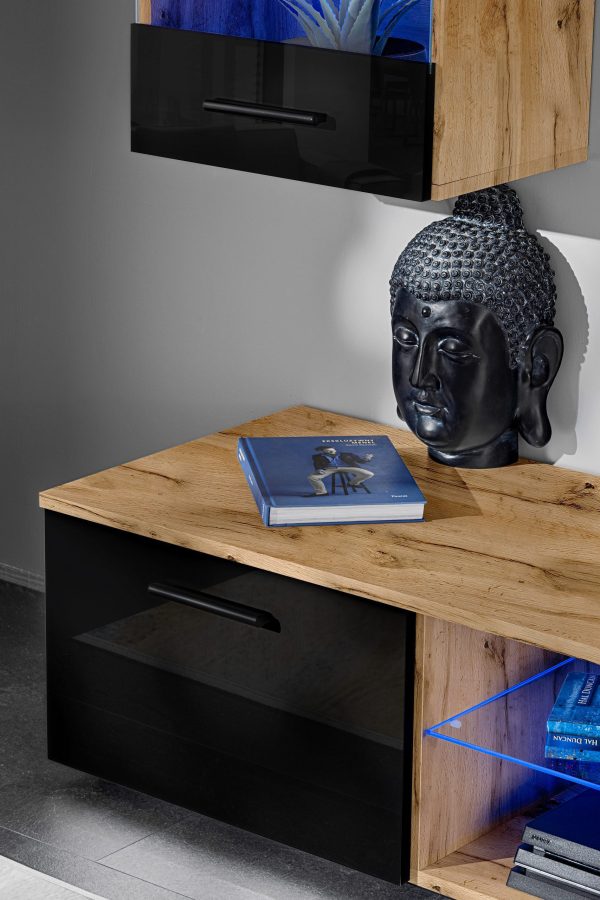 Ensemble de meubles RTV Varallo, Noir/Wotan – Image 9