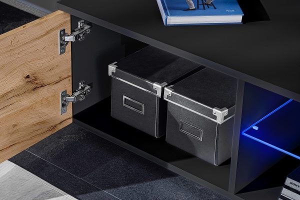 Ensemble de meubles RTV Varallo, Wotan/Noir LED RVB – Image 8