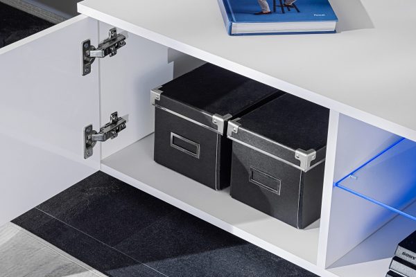 Ensemble de meubles RTV Varallo, Blanc/Blanc LED RVB – Image 8