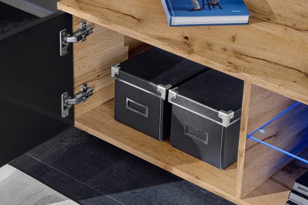 Varallo RTV Furniture Set, Black/Wotan RGB LED Lighting – Image 8