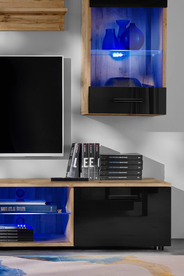 Varallo RTV Furniture Set, Black/Wotan RGB LED Lighting – Image 7