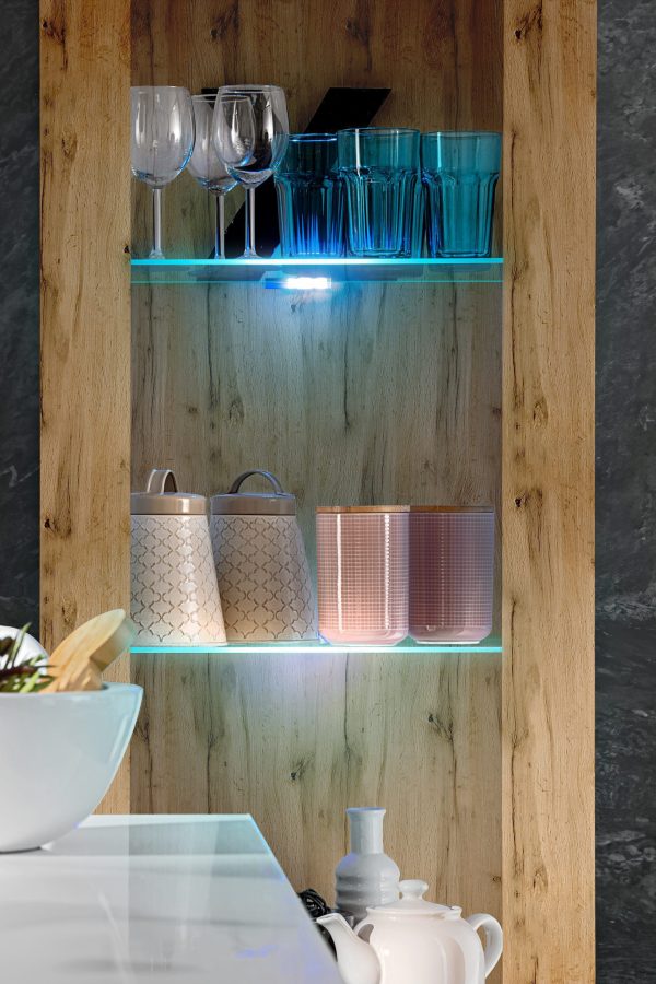 Vitrine Tivoli, Wotan/Wotan éclairage LED Bleu – Image 6