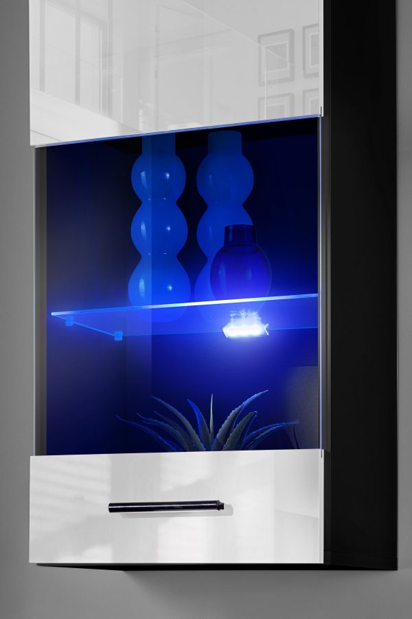 Ensemble de meubles RTV Varallo, Blanc/Noir LED RVB – Image 6