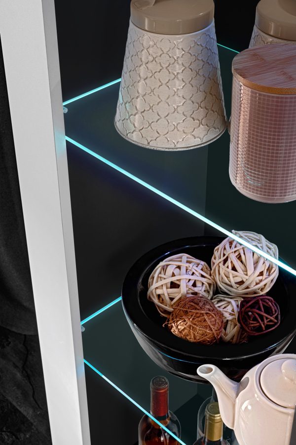 Armoire Tivoli, blanc/noir – Image 7