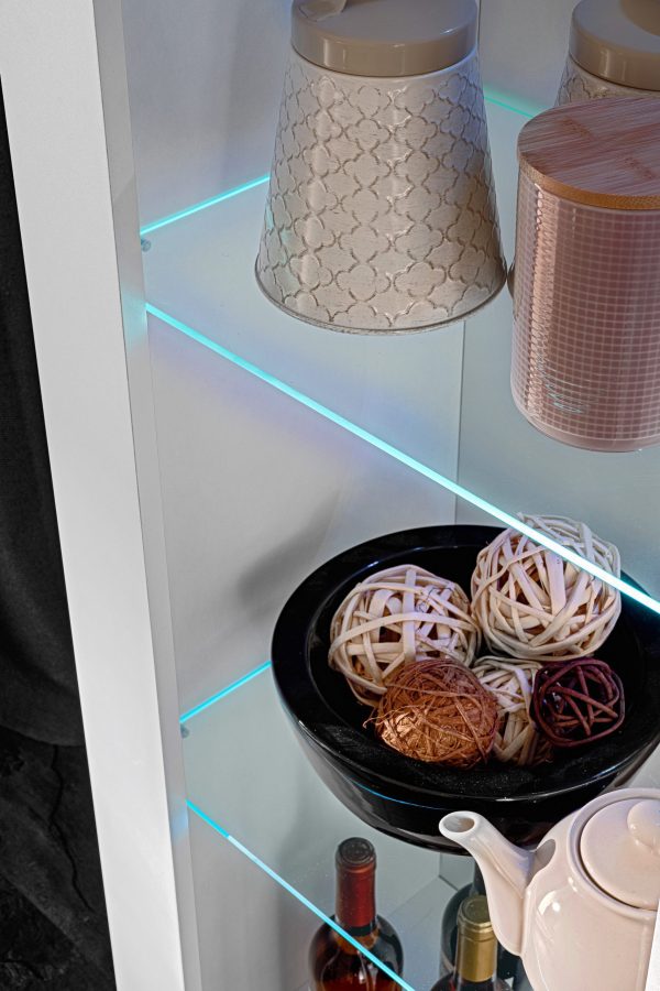 Armoire Tivoli, blanc/éclairage LED blanc Bleu – Image 7