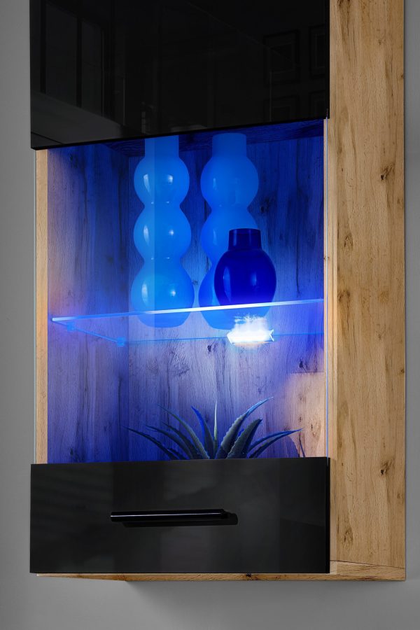 Varallo RTV Furniture Set, Black/Wotan RGB LED Lighting – Image 6