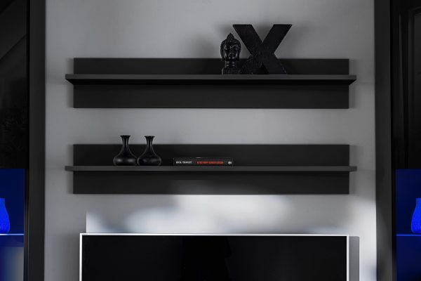 Ensemble de meubles RTV Varallo, Noir/Noir LED RVB – Image 5