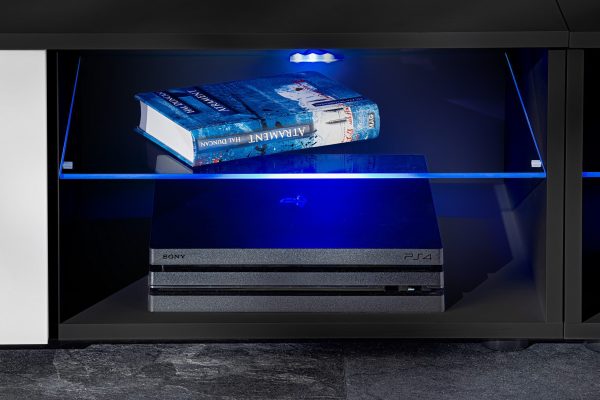 Ensemble de meubles RTV Varallo, Blanc/Noir LED RVB – Image 4