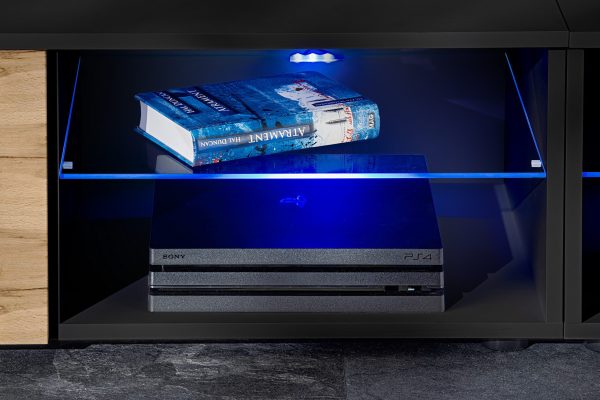 Ensemble de meubles RTV Varallo, Wotan/Noir LED RVB – Image 4