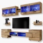 Ensemble de meubles RTV Foggia, Wotan/éclairage LED Wotan bleu