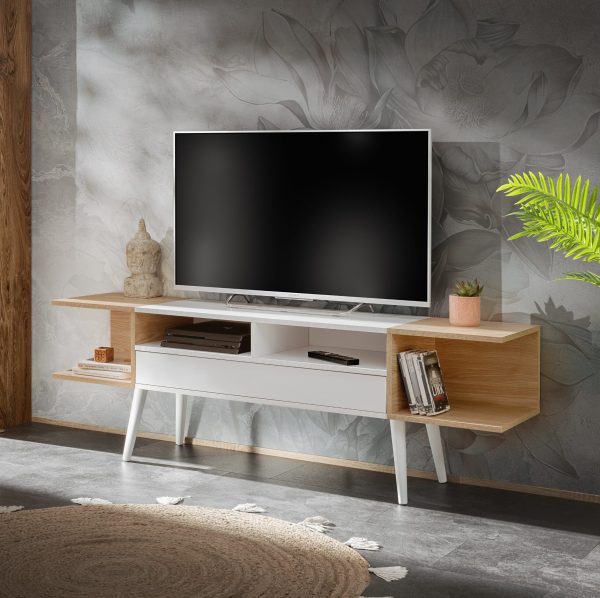 Armoire RTV Forio, chêne blanc – Image 2