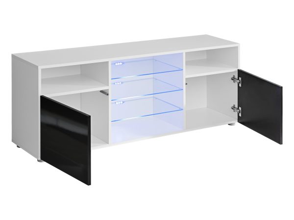 Armoire Urbino RTV, éclairage LED RVB noir/noir – Image 3