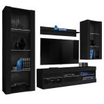 Ensemble de meubles RTV Tivoli Medio, noir/noir