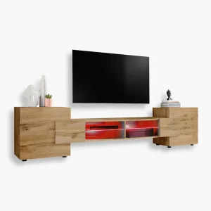 Armoire RTV Merano, Wotan/Wotan LED RVB