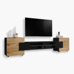 Armoire RTV Merano, Noir/Wotan