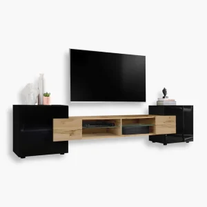 Armoire RTV Merano, Wotan/Noir