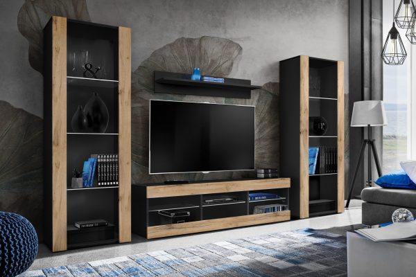 Ensemble de meubles Tivoli Grande RTV, blanc/noir – Image 2