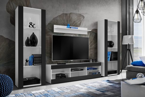 Ensemble de meubles Tivoli Grande RTV, noir/blanc – Image 2