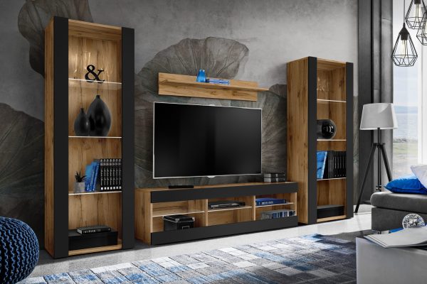 Ensemble de meubles RTV Tivoli Grande, Noir/Wotan – Image 2