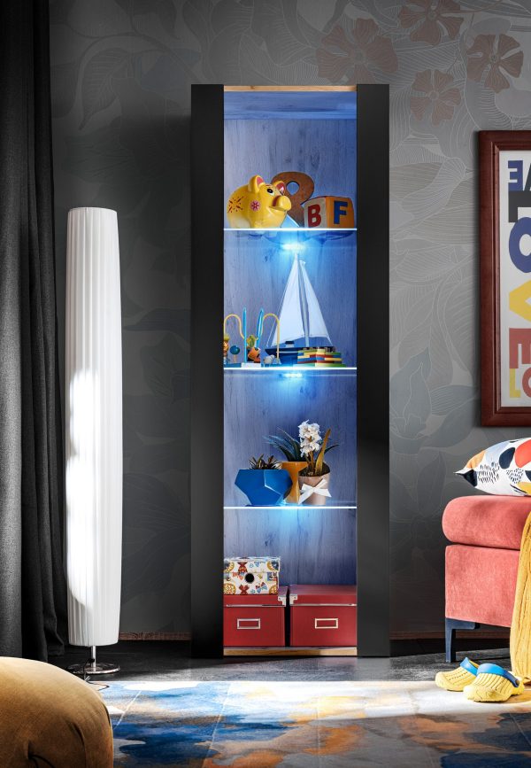 Armoire Tivoli, noir/éclairage LED RVB Wotan – Image 8
