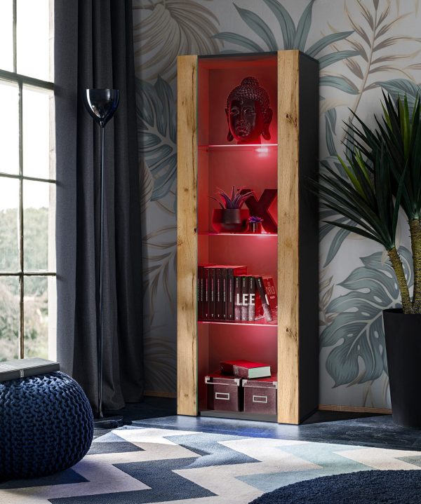 Armoire Tivoli, éclairage LED RVB Wotan/noir – Image 2