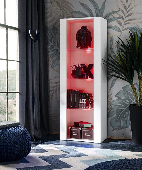 Armoire Tivoli, éclairage LED RVB blanc/blanc – Image 2