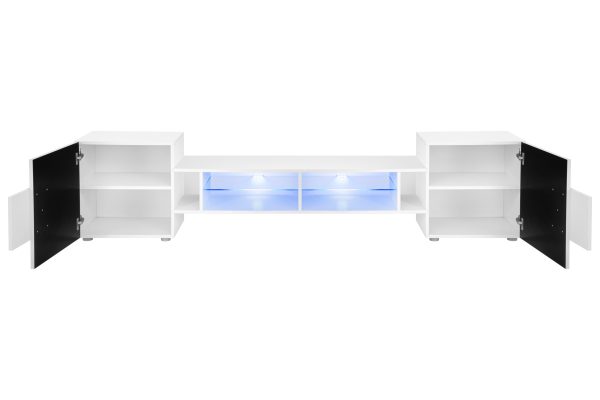 Armoire RTV Merano, blanc/blanc – Image 4