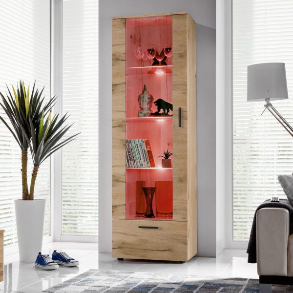 Alessandria Vitrine Armoire, Wotan/Wotan, éclairage LED RVB – Image 2