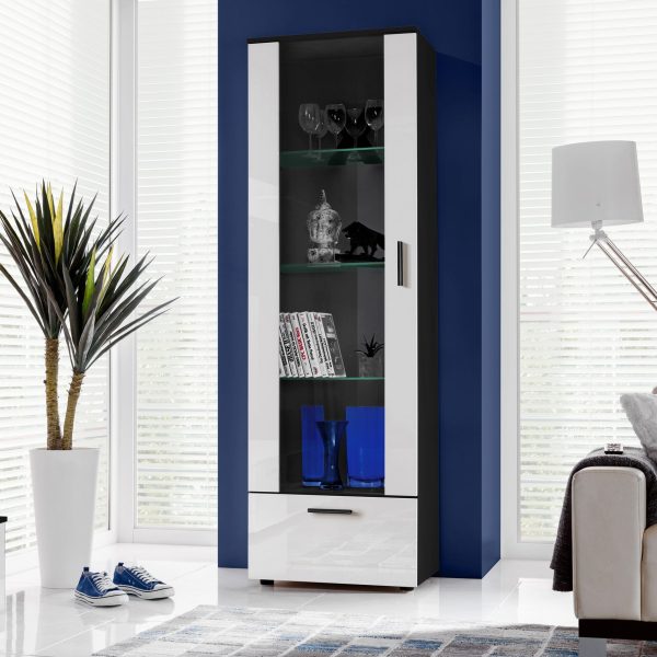 Présentoir sur pied Alessandria, blanc/noir – Image 2