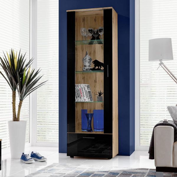 Meuble sur pied Alessandria, noir/Wotan – Image 2