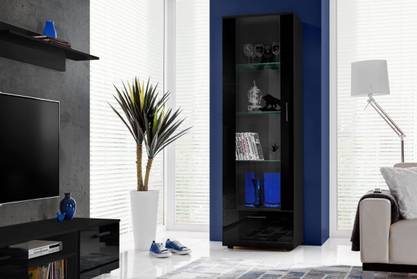 Présentoir sur pied Alessandria, noir/noir – Image 4