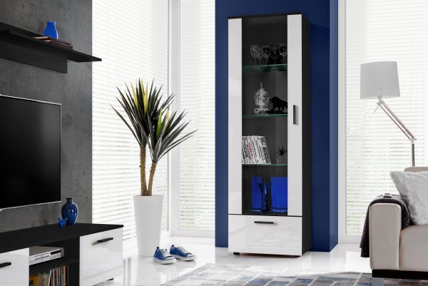 Présentoir sur pied Alessandria, blanc/noir – Image 4