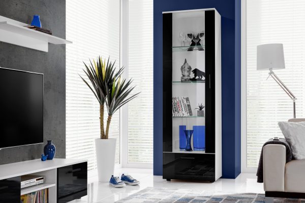 Meuble sur pied Alessandria, noir/blanc – Image 4