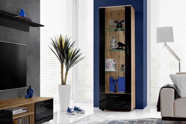 Meuble sur pied Alessandria, noir/Wotan – Image 4