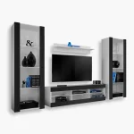 Ensemble de meubles Tivoli Grande RTV, noir/blanc