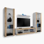 Ensemble de meubles RTV Tivoli Grande, Wotan/Blanc