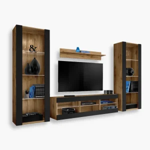 Ensemble de meubles RTV Tivoli Grande, Noir/Wotan