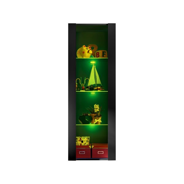 Armoire Tivoli, éclairage LED RVB noir/noir – Image 4