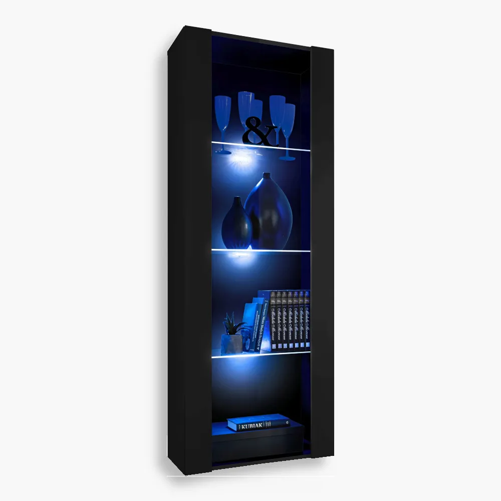 Tivoli-Wit1-Blu-Black-Black-1.webp Armoire Tivoli, noir/noir Eclairage LED bleu – Image 1