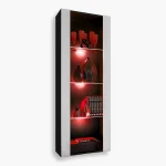 Armoire Tivoli, éclairage LED RVB blanc/noir